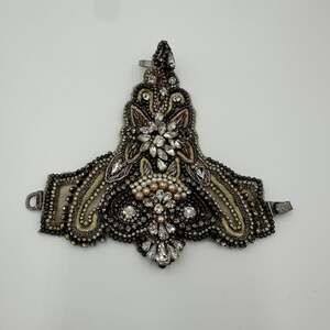 Boho Gypsy Hand Chain Bracelet Ornate Beaded Hand Harness